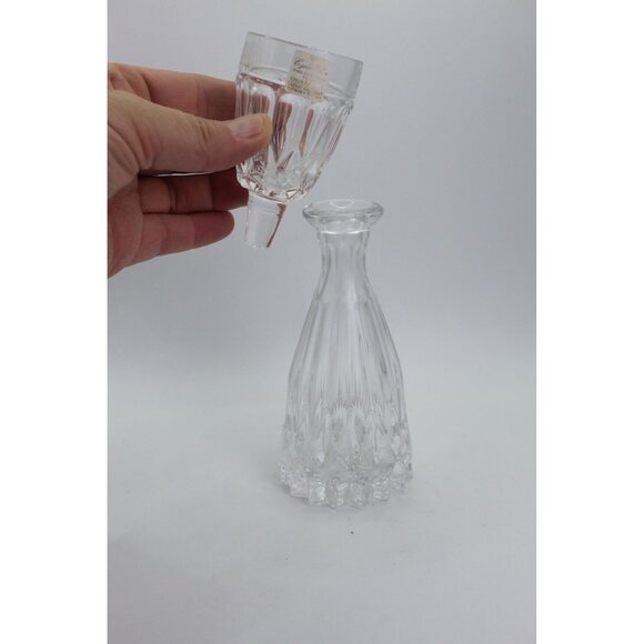 Vintage Crystal Decanter, Czech Mouthwash Dispenser, Dental Gift - Picture 1 of 9